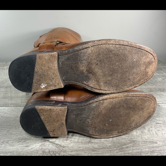 Frye #76849 Women's Phillip Harness Tall Back Zip Leather Riding Boots Size 7 - Picture 8 of 10